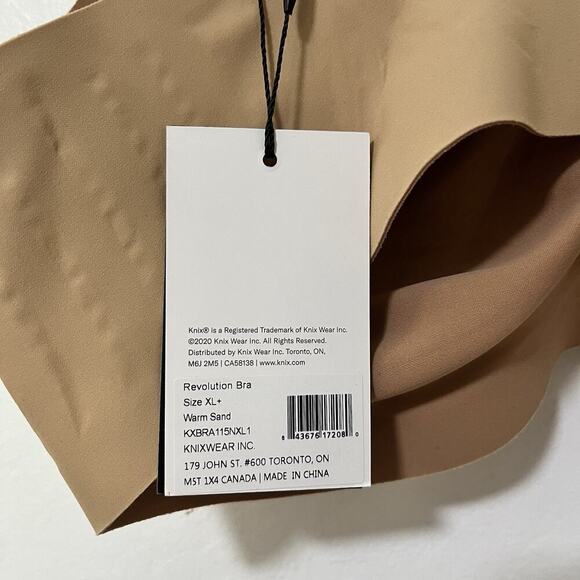 Knix Revolution Padded V Neck Bra Size XL+ Tan Warm Sand Stretch Comfy NEW - Picture 4 of 5
